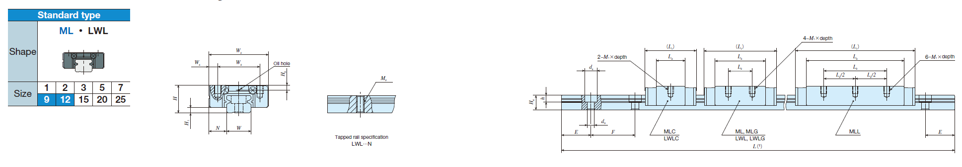 IKO LWLG 12-B C-LUBE LINEAR WAY ML