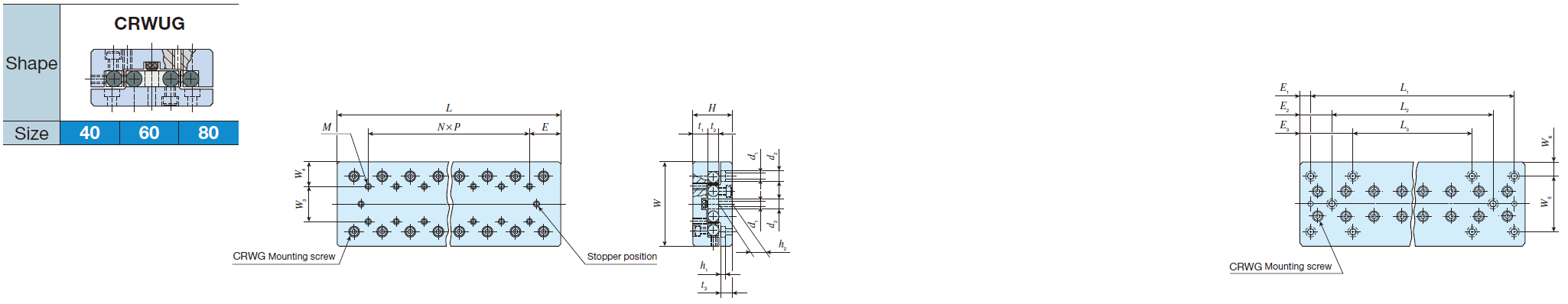 IKO CRWUG 60-130 Anti-Creep Cage Crossed Roller Way Unit