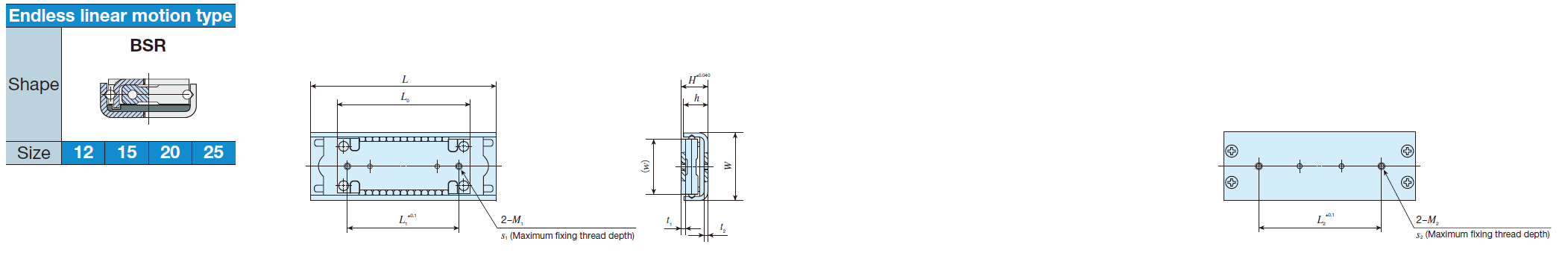 IKO BSR 12 30 SL（1） Precision Linear Slide