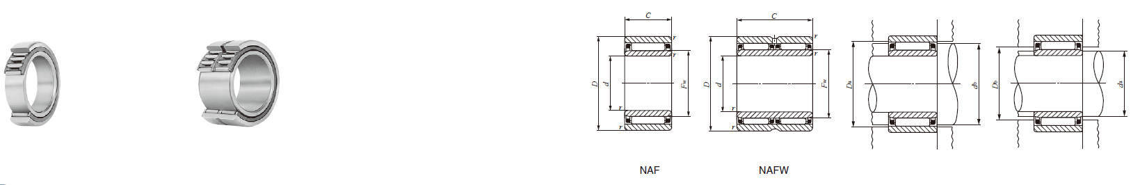 IKO NAF 8511530,NAF 9012030 NEEDLE ROLLER BEARINGS WITH SEPARABLE CAGE