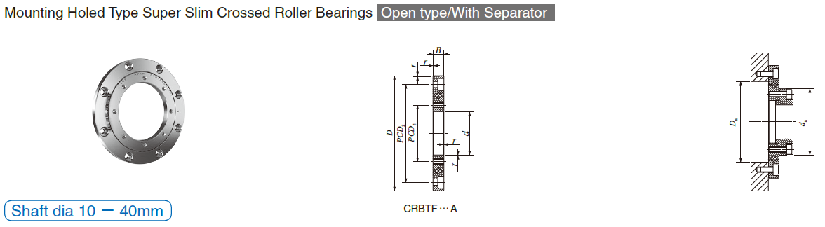 IKO CRBTF 105 AT,CRBTF 205 AT CROSSED ROLLER BEARINGS