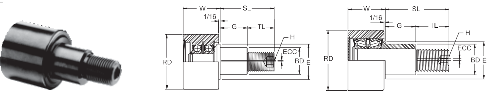 MCGILL PCFE-3 1/2,PCFE-4 TRAKROL BEARINGS ECCENTRIC SERIES