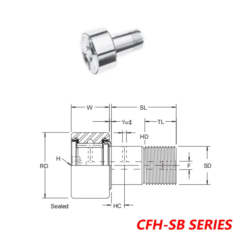 CAMAROL® Cam Follwoers Bearings CFH-SB SERIES HEAVY STUD