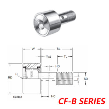 MCGILL CF-1/2-N-B BEARINGS  , CAMROL® CAM FOLLOWER BEARINGS