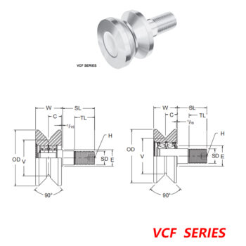 MCGILL VCF-8 1/2 BEARINGS , TRAKROL® Bearings PCF SERIES