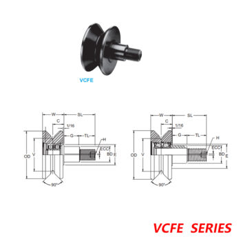 MCGILL VCFE-4 1/2 BEARINGS , TRAKROL® Bearings PCF SERIES