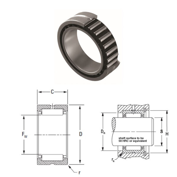 TIMKEN -Torrington HJ-8010440 Needle Roller bearing,Cylindrical Roller Radial Bearings-HJ Series  127,000 X 165,100 X 63,50 (mm)