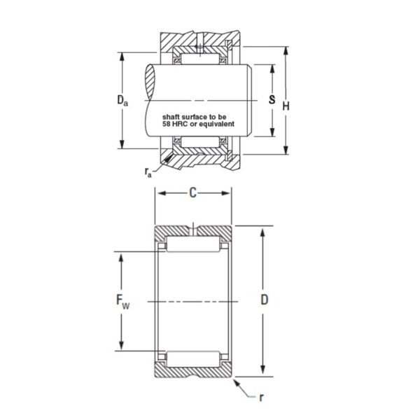 TIMKEN -Torrington HJ-101812 Needle Roller bearing,Cylindrical Roller Radial Bearings-HJ Series  15.875X28.575X19.05(mm)